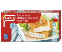 Filetes de merluza empanada sin colorantes y sin conservantes FINDUS 400 g. Filetes de merluza empanada sin colorantes y sin conservantes FINDUS 400 g.
