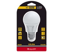 Bombilla led esférica de 9 W, con casquillo E27 (grueso) y luz cálida DAYRON. Bombilla led esférica de 9 W, con casquillo E27 (grueso) y luz cálida DAYRON.