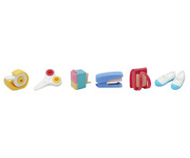 Pack 6 gomas de borrar con formas de artículos de oficina MIQUELRIUS. Pack 6 gomas de borrar con formas de artículos de oficina MIQUELRIUS.