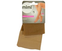 Minimedia de 15 Den, transparente con puño antipresión MIMI, color scala, talla única. Minimedia de 15 Den, transparente con puño antipresión MIMI, color scala, talla única.