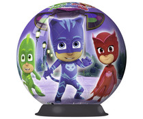 Puzzleball con 72 piezas y 15 centímetros de diámetro, PJ MASKS. Puzzleball con 72 piezas y 15 centímetros de diámetro, PJ MASKS.