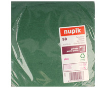 Servilletas desechables doble capa color verde, 33x33cm. NUPIK 50 unidades. Servilletas desechables doble capa color verde, 33x33cm. NUPIK 50 unidades.