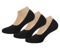 Pack de 3 pares de salvapies para hombre, POMPEA, color negro, talla 39/42. Pack de 3 pares de salvapies para hombre, POMPEA, color negro, talla 39/42.