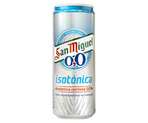 Cerveza 0,0% alcohol isotónica SAN MIGUEL, 33 centilitros. Cerveza 0,0% alcohol isotónica SAN MIGUEL, 33 centilitros.