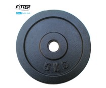 Disco pintado negro de 5kg adaptable a barras de 2.8 cm de diámetro FYTTER. Disco pintado negro de 5kg adaptable a barras de 2.8 cm de diámetro FYTTER.