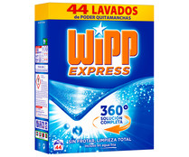 Detergente en polvo con acción quitamanchas para lavadora WIPP Express 44 ds. Detergente en polvo con acción quitamanchas para lavadora WIPP Express 44 ds.