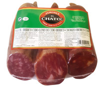 Lote de embutidos ibéricos de cebo (50% raza ibérica) EL CHATO. Lote de embutidos ibéricos de cebo (50% raza ibérica) EL CHATO.
