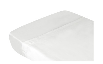 Sábana encimera de percal 100% algodón color blanco para camas de hasta 180cm., 260x280cm., ACTUEL.