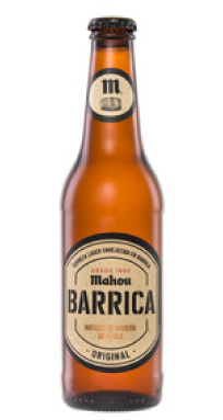 Cerveza rubia Premium de barrica matices de madera MAHOU BARRICA 33 cl