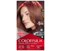 Tinte de pelo tono 055 Castaño claro rojizo REVLON Colorsilk.