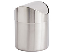 Papelera cosmética de WC de acero inoxidable, taba abatible y capacidad para 2L, ACTUEL.