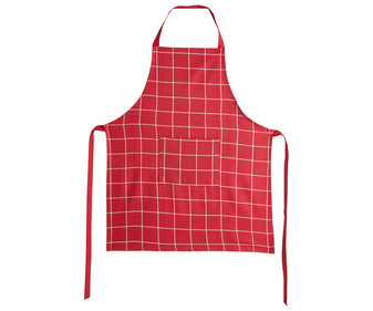 Delantal con bolsillo 100% algodón color rojo, 70x85cm ACTUEL. Delantal con bolsillo 100% algodón color rojo, 70x85cm ACTUEL.