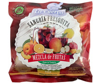 Mezcla de frutas troceadas y congeladas, especiales para hacer sangria LA CUERVA 300 g.