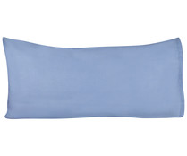 Funda de almohada cuadrada color azul 48% algodón, 55x55cm., ACTUEL.