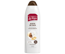 Gel de baño o ducha con sales minerales y aceite de coco para una piel nutrida LA TOJA 550 ml.