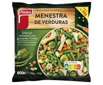 Menestra de verduras ultracongeladas con guisantes FINDUS 800 g.