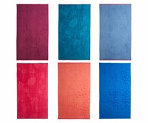 Toalla de playa jacquard velour, 90x160cm, 100% Algodón, 365g/m², ACTUEL. diferentes modelos, 1 unidad.