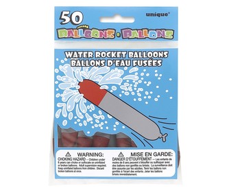 Globos de agua modelo Torpedo UNIQUE 50 unidades. Globos de agua modelo Torpedo UNIQUE 50 unidades.