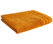 Toalla de lavabo 100% algodón color amarillo ocre, densidad de 500g/m², ACTUEL.