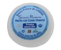Queso fresco de cabra con cuajo vegetal SIMÓN ROMERO 375 g.