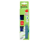 Bolígrafo borrable color azul con 3 recargas de recambio incluidas, PRODUCTO ALCAMPO.
