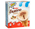 Conos de helado de avellana con disco de virutas de chocolate blanco y avellanas KINDER Bueno white 4 x 90 ml.