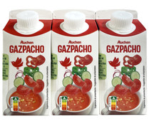 Gazpacho pasteurizado, elaboado con aceite de oliva virgen extra PRODUCTO ALCAMPO 3 x 330 ml.