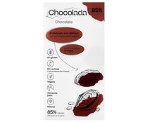 Chocolate negro 85% endulzado con dátiles CHOCOLADA 85 g.