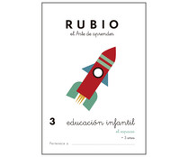 Cuadernillo Rubio Educación Infantil 3, El espacio, 3-5 años. Género: actividades. Editorial Rubio.
