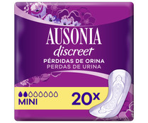 Compresas  para pérdidas de orina leves AUSONIA Discreet 20 uds.
