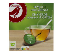Té verde, sabor menta, en cápsulas PRODUCTO ALCAMPO 10 uds.