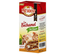 Salsa bechamel, elaborada sin gluten y lista para cocinar PRESIDENT 500 ml.