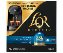 Café Descafeinado I6 en cápsulas compatibles con Nespresso L'OR BARISTA 10 uds. ( 20 tazas)