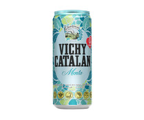 Agua mineral con gas y sabor a menta VICHY CATALÁN 33 cl.