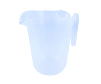 Vaso medidor en color azul transparente, capacidad de 1 litro, MENAJE.