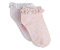 Lote de 2 pares de calcetines para bebé IN EXTENSO, talla 21/22.