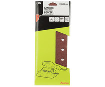 Pack 5 lijas perforadas s/velcro,115X280mm, G40, PRODUCTO ALCAMPO. Pack 5 lijas perforadas s/velcro,115X280mm, G40, PRODUCTO ALCAMPO.
