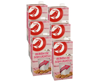 Bebida de soja light, sin gluten y enriquecida con calcio y vitaminas A y D PRODUCTO ALCAMPO 6 x 1l. Bebida de soja light, sin gluten y enriquecida con calcio y vitaminas A y D PRODUCTO ALCAMPO 6 x 1l.