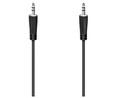 Cable HAMA de Jack 3,5mm macho a Jack 3,5mm macho, 3 metros, terminales dorados, color negro.