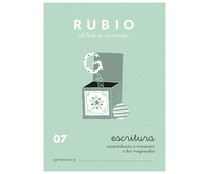 Cuadernillo de actividades de Lengua, Escritura 07, El abecedario, frases y números, 4-5 años RUBIO.