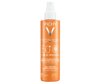 Protector solar en spray, resistente al agua y con FPS 50+ (muy alta) VICHY Capital soleil 200 ml. Protector solar en spray, resistente al agua y con FPS 50+ (muy alta) VICHY Capital soleil 200 ml.