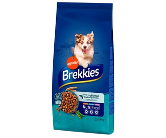 Comida para perros con salmón, verduras y cereales BREKKIES Affinity 14 kg. Comida para perros con salmón, verduras y cereales BREKKIES Affinity 14 kg.