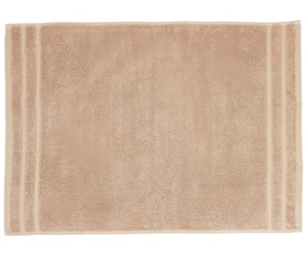 Alfombra de baño 100% algodón color beige, densidad de 1000g/m², 50x70 cm. ACTUEL.