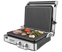 Grill TAURUS Asteria Complet, 2000W, Apertura 180º, placas mixtas de 29x23cm, temporizador.