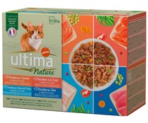 Alimento para gatos húmedo pescado ULTIMA NATURE 12 uds. x 85 g.
