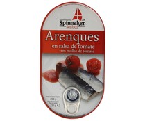 Arenques con tomate, ahumados del Norte  SPINNAKER 200 g.