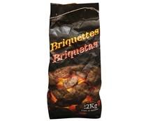 Briquetas de carbón vegetal envase de 2 kilos, GLOBALPLANT.