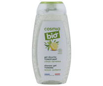 Gel tonificante para baño o ducha con extracto de Limón Verbena de origen ecológico COSMIA Bio 250 ml.