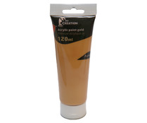Tubo de pintura acrilica de color dorado. PRODUCTO ALCAMPO.