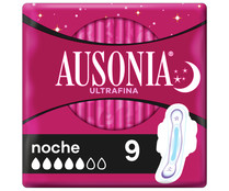 Compresas ultrafinas de noche con alas AUSONIA 9 uds.